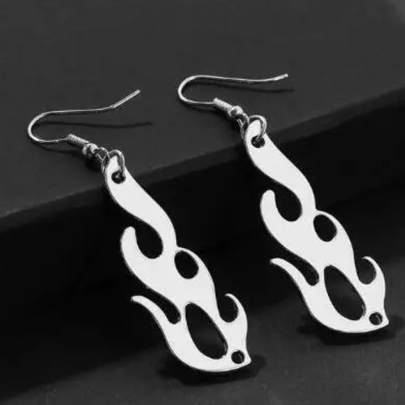 Jewelry - Fire Flame Metal French Hook Earrings